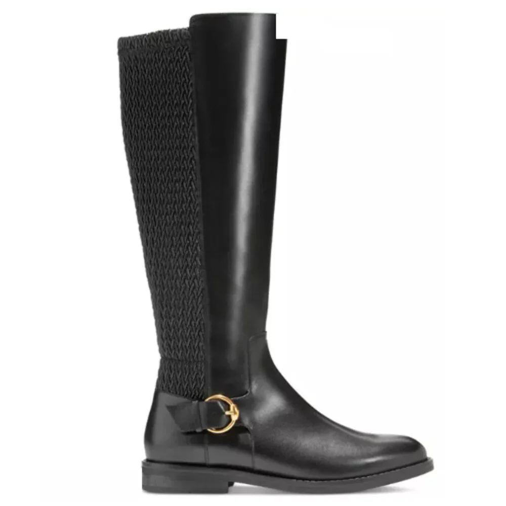 Cole Haan Women's Clover Stretch Side-Buckle Riding Boots - NIB